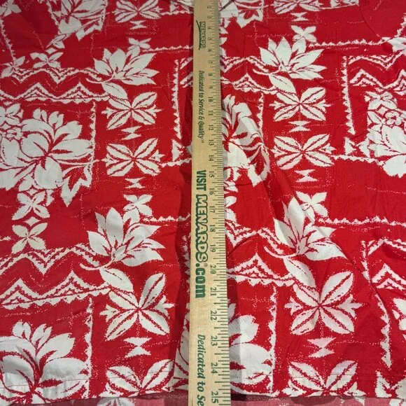 Vintage RJC Shirt Men XL Red Floral Made in USA Hawaiian Holiday Vacation Pocket - Picture 6 of 10
